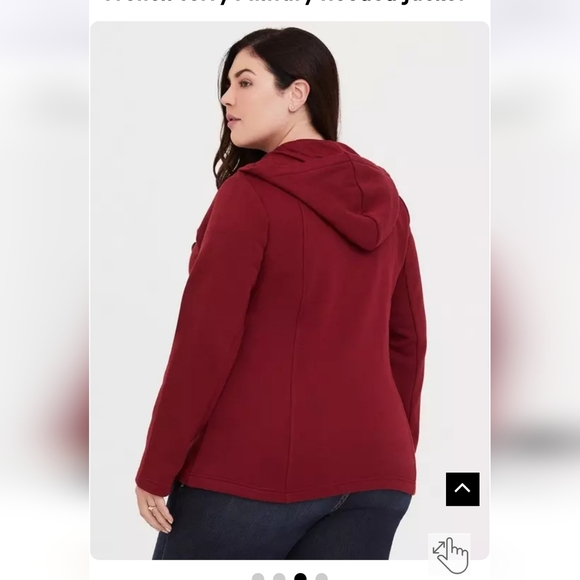 🍁🍂NWT TORRID 2X French Terry Military Hooded Jacket - Picture 6 of 6
